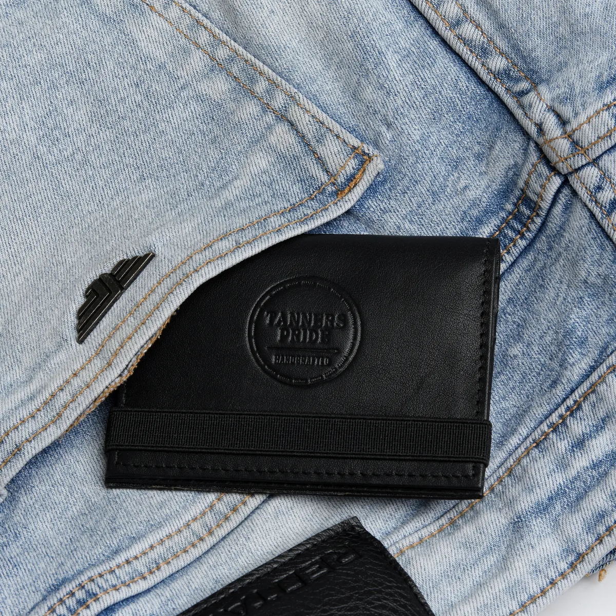 Tanners Pride Amay Wallet - Midnight Black Handcrafted Full-Grain Leather (View 1)