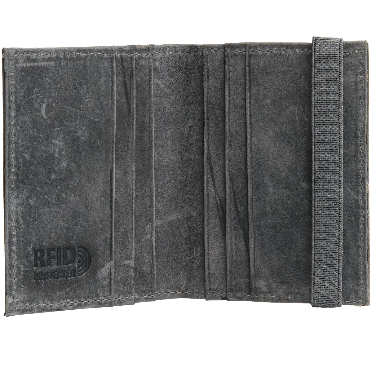 Tanners Pride Amay Wallet - Slate Grey Handcrafted Full-Grain Leather (View 3)