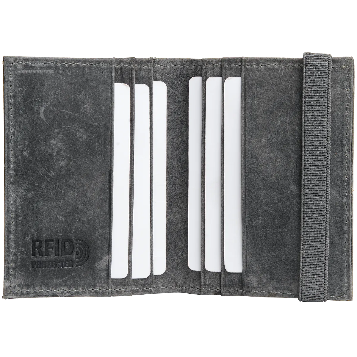 Tanners Pride Amay Wallet - Slate Grey Handcrafted Full-Grain Leather (View 5)