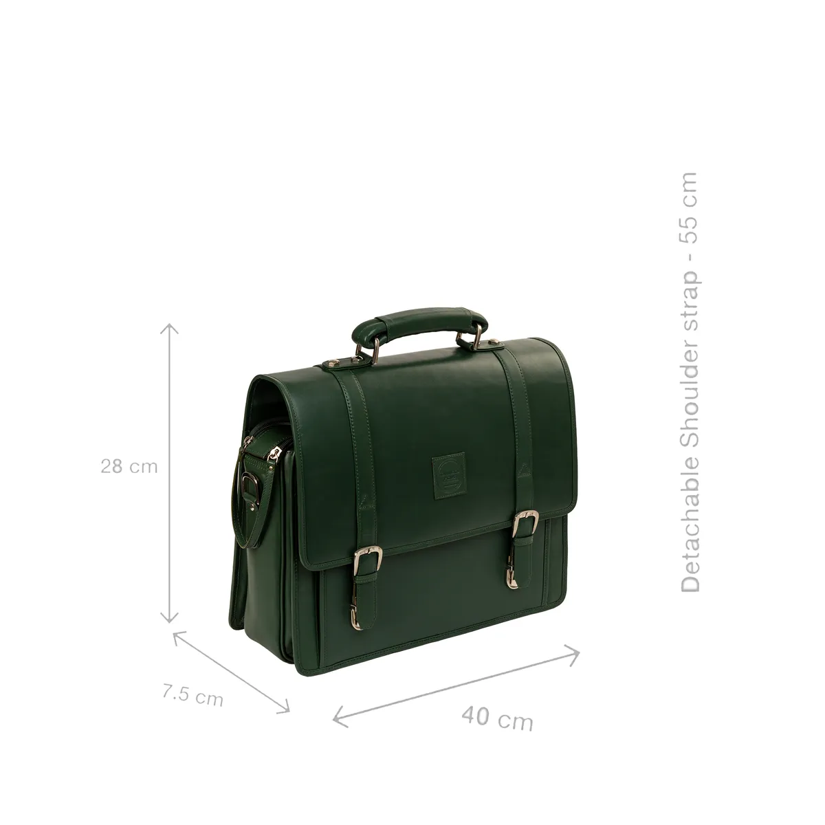 Tanners Pride Christifano Genuine Leather Work Bag | Laptop Office Briefcase - Forest Green Handcrafted Full-Grain Leather (View 1)