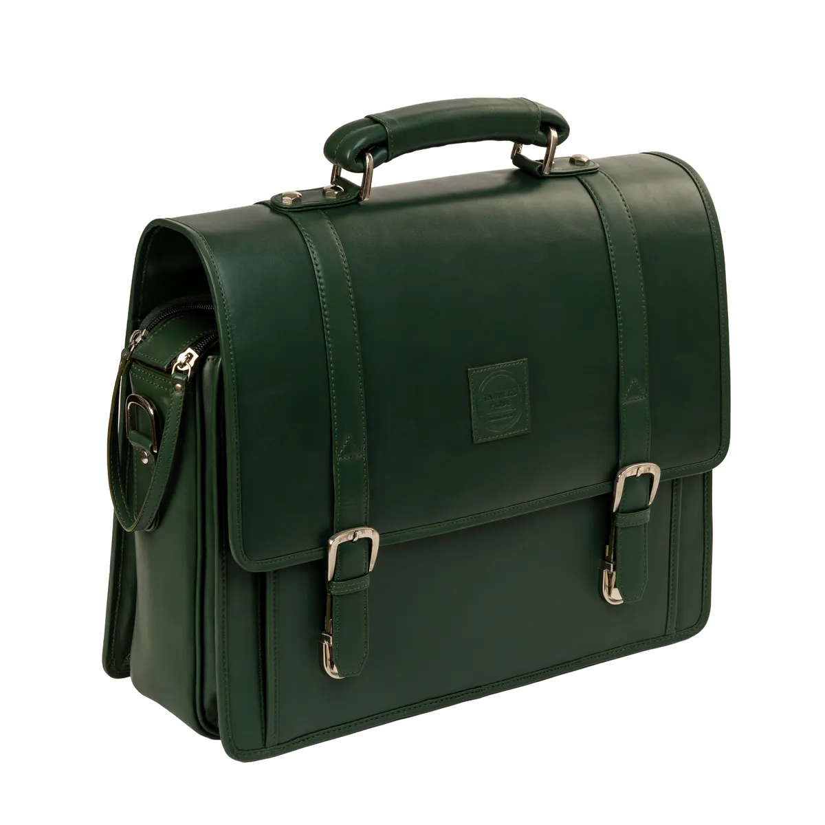 Tanners Pride Christifano Genuine Leather Work Bag | Laptop Office Briefcase - Forest Green Handcrafted Full-Grain Leather (View 5)