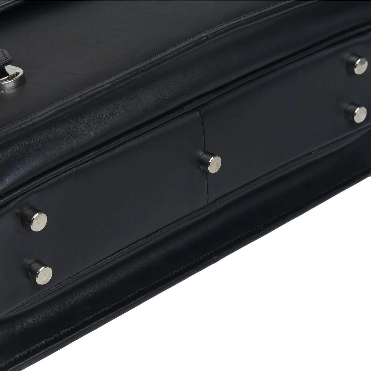 Tanners Pride Christifano Genuine Leather Work Bag | Laptop Office Briefcase - Midnight Black Handcrafted Full-Grain Leather (View 13)