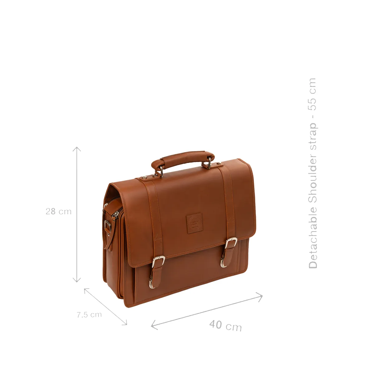 Tanners Pride Christifano Genuine Leather Work Bag | Laptop Office Briefcase - Natural Tan Handcrafted Full-Grain Leather (View 10)