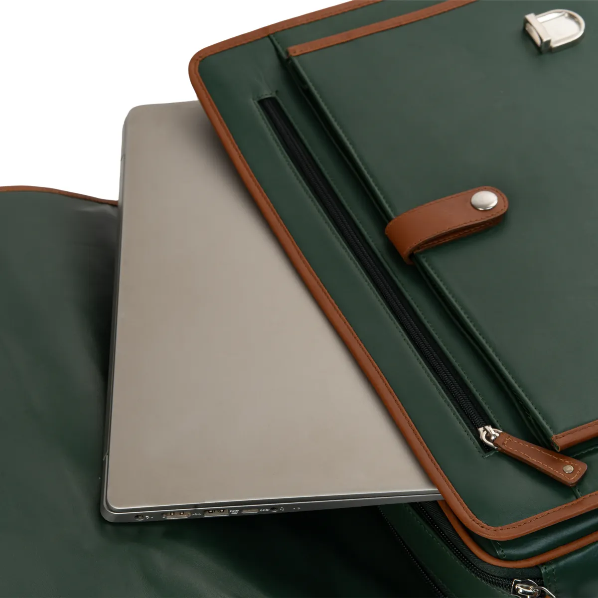 Tanners Pride Christifano Genuine Leather Work Bag | Laptop Office Briefcase - Natural Tan Handcrafted Full-Grain Leather (View 17)