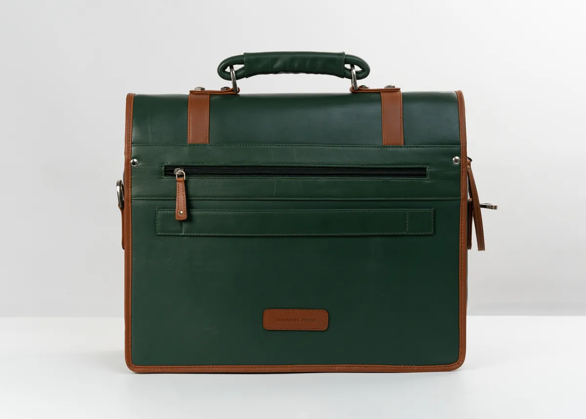 Tanners Pride Christifano Genuine Leather Work Bag | Laptop Office Briefcase - Natural Tan Handcrafted Full-Grain Leather (View 20)