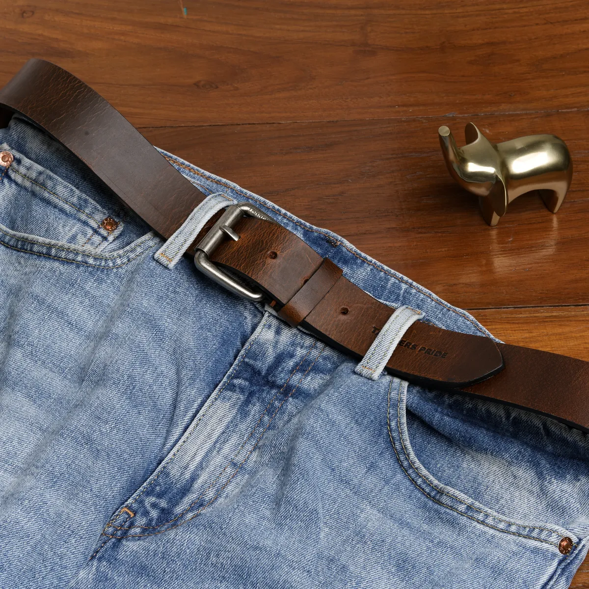 Tanners Pride Classic Casual Belt - Natural Tan Handcrafted Full-Grain Leather (View 4)