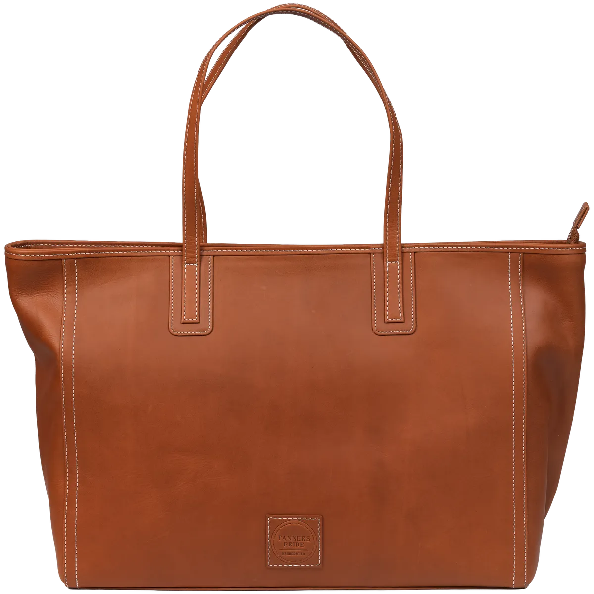 Tanners Pride Diana Tote Zip Bag - Natural Tan Handcrafted Full-Grain Leather (View 2)