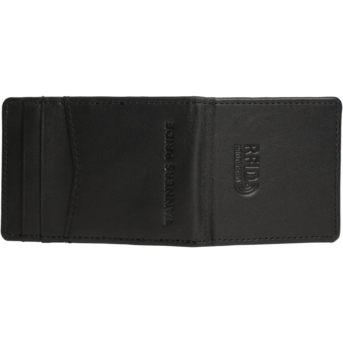 Tanners Pride Doug Magnetic Card Case - Midnight Black Handcrafted Full-Grain Leather (View 2)