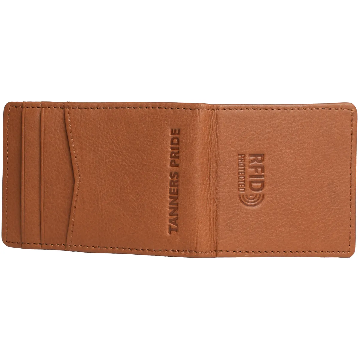 Tanners Pride Doug Magnetic Card Case - Natural Tan Handcrafted Full-Grain Leather (View 4)