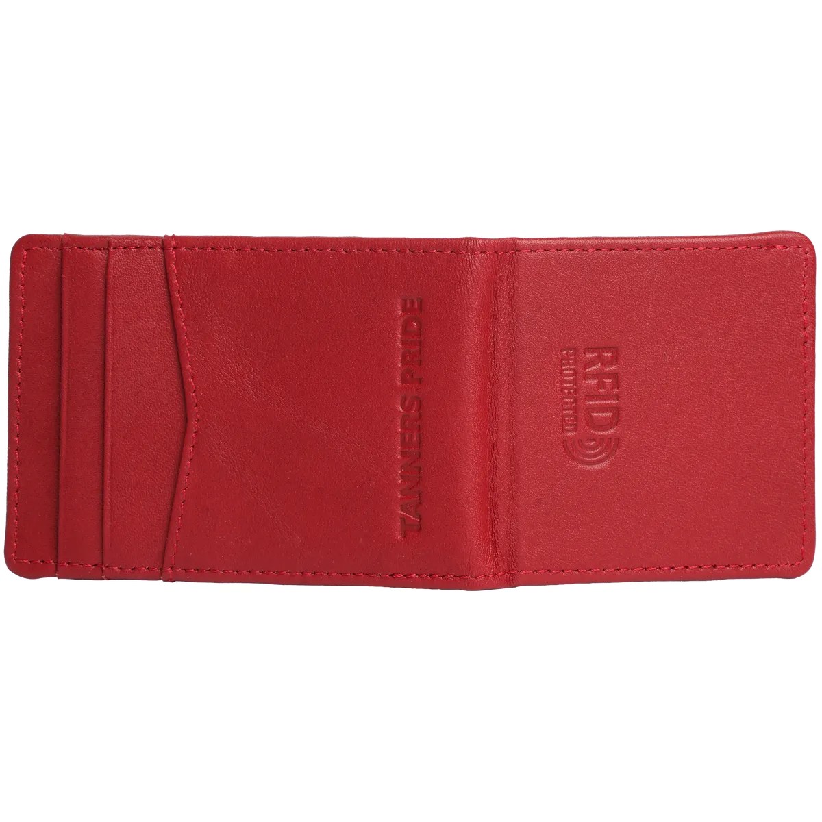 Tanners Pride Doug Magnetic Card Case - Vintage Red Handcrafted Full-Grain Leather (View 7)