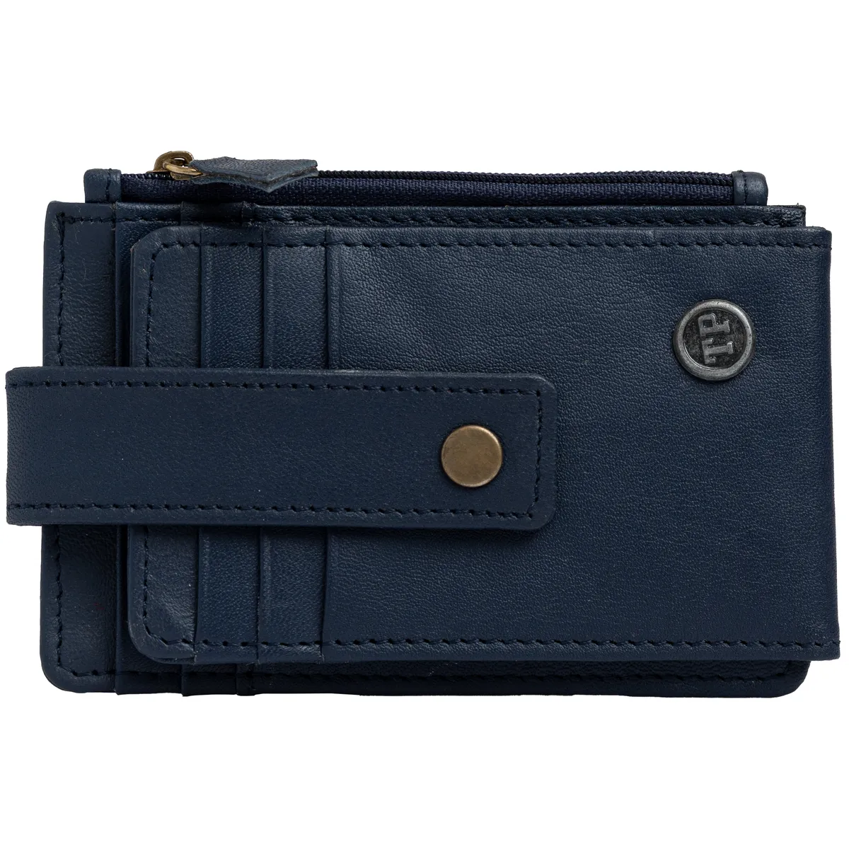 Tanners Pride Eugene card case - Navy Blue Handcrafted Full-Grain Leather (View 6)