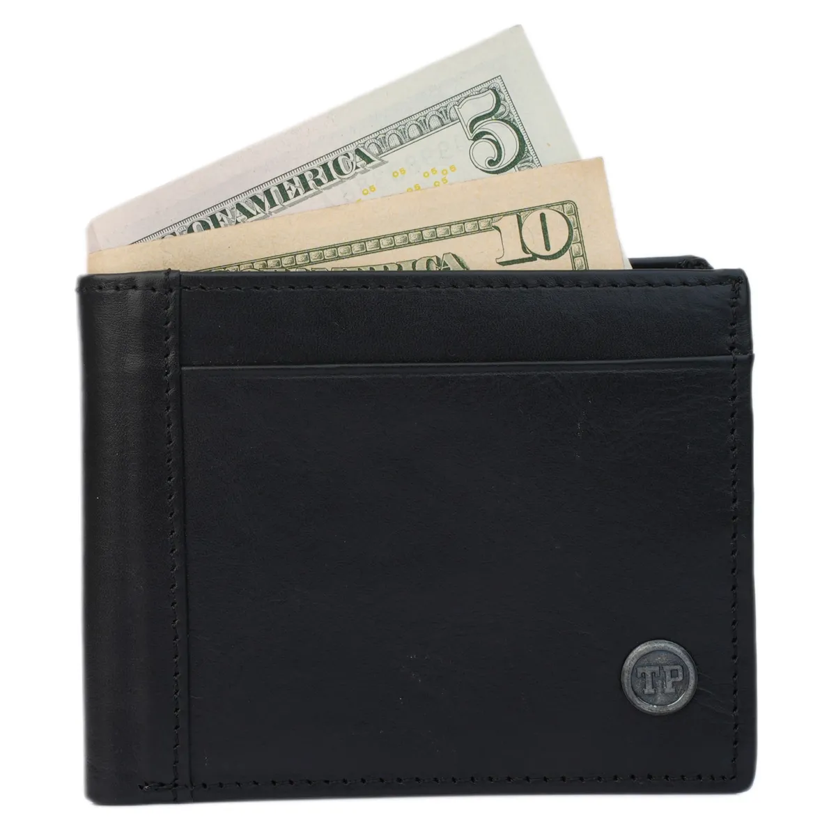 Tanners Pride Foster Bi-fold Wallet - Midnight Black Handcrafted Full-Grain Leather (View 2)