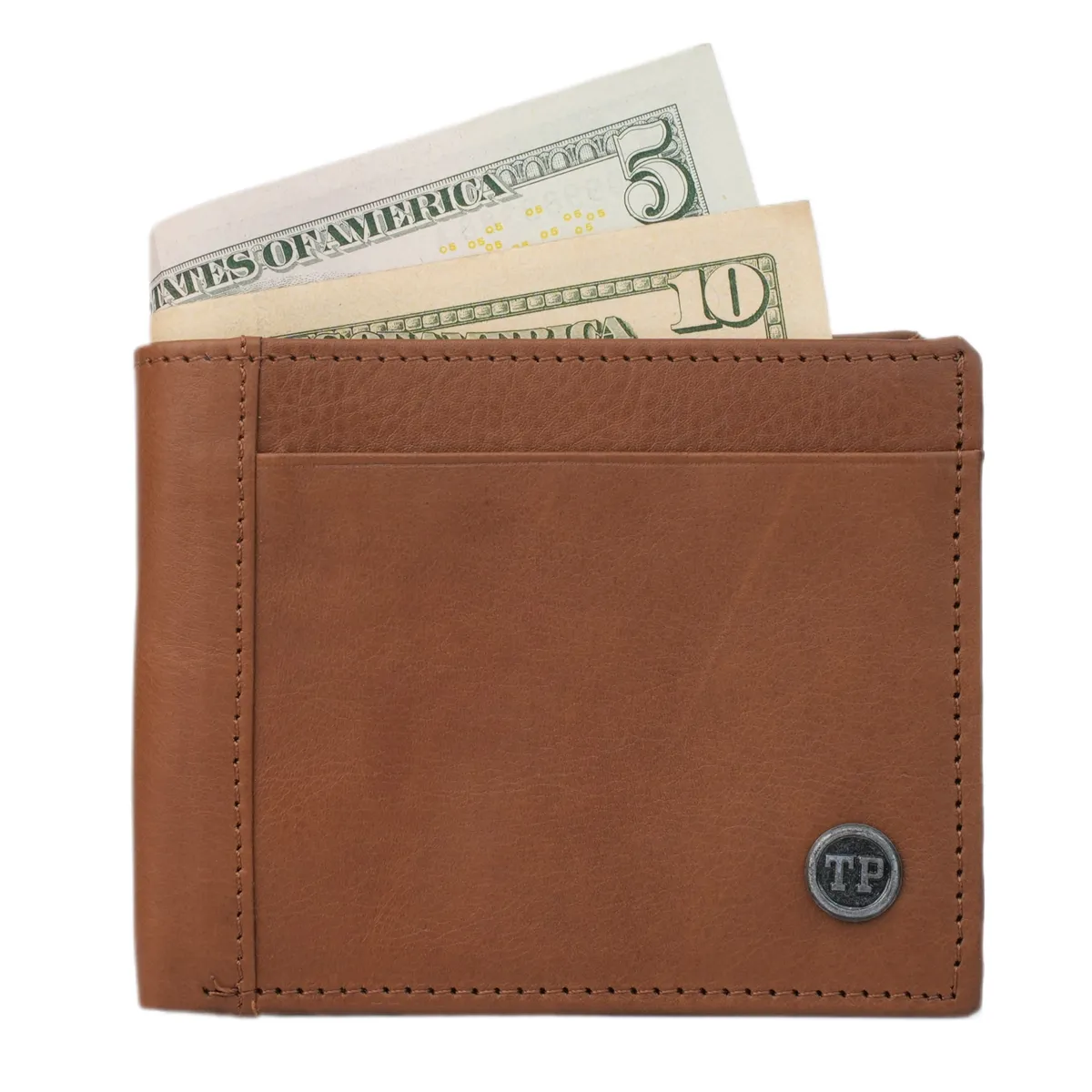 Tanners Pride Foster Bi-fold Wallet - Natural Tan Handcrafted Full-Grain Leather (View 1)