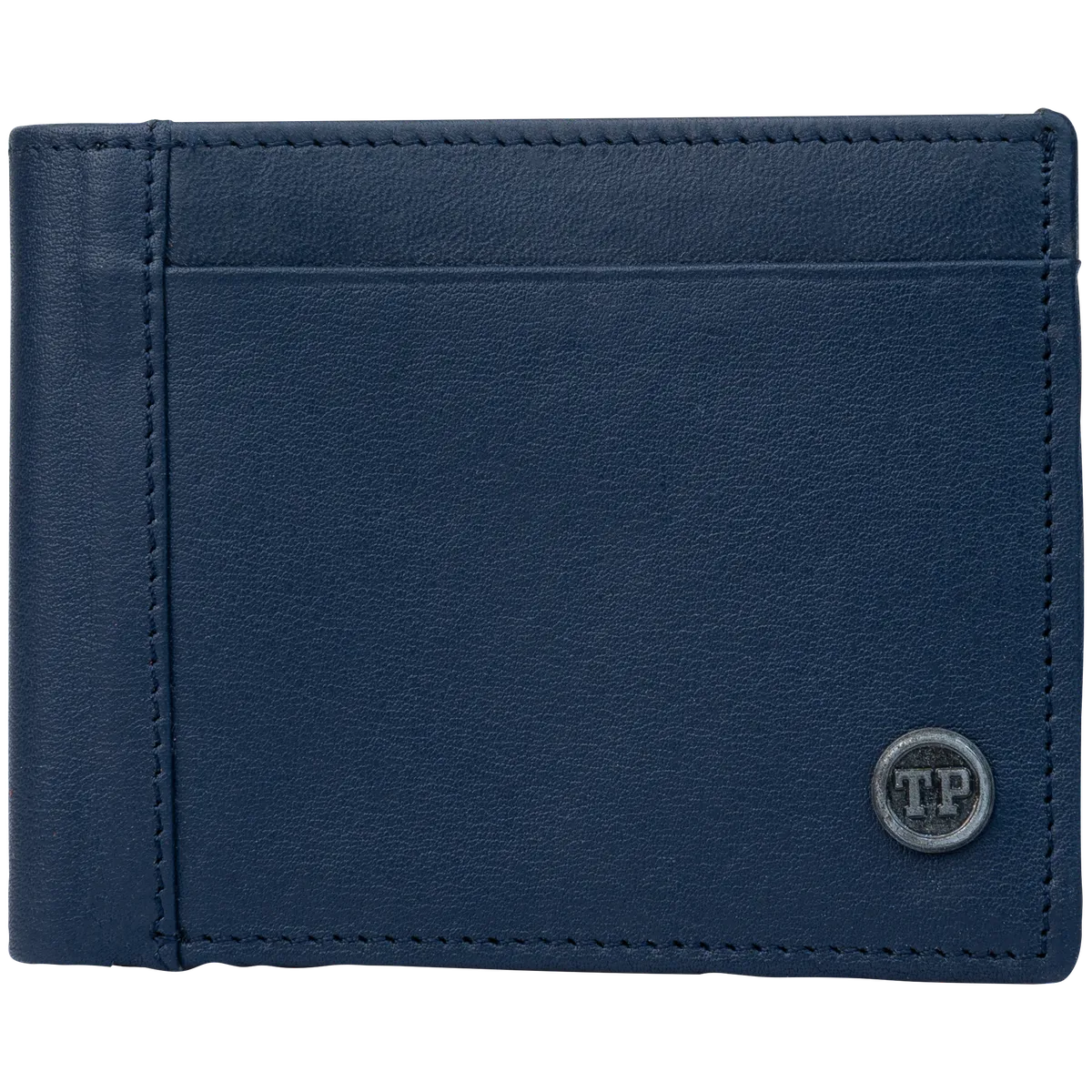 Tanners Pride Foster Bi-fold Wallet - Navy Blue Handcrafted Full-Grain Leather (View 6)