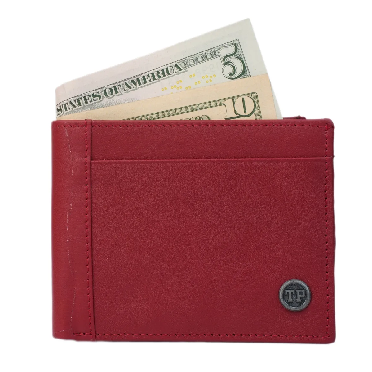 Tanners Pride Foster Bi-fold Wallet - Vintage Red Handcrafted Full-Grain Leather (View 3)