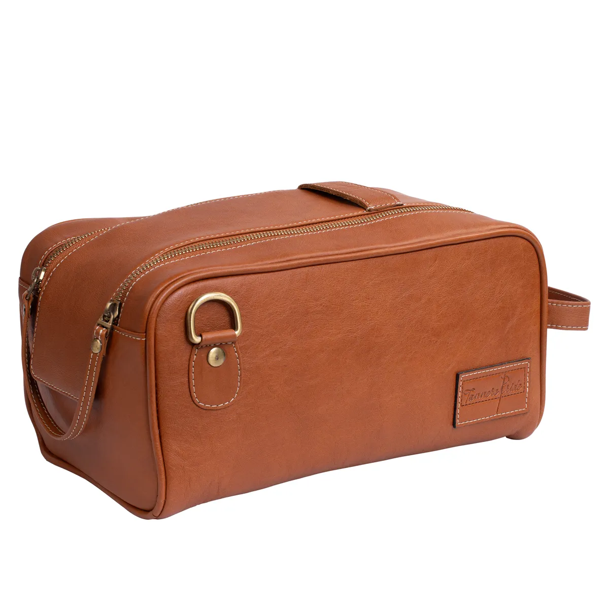 Tanners Pride Goliath Magnetic Motorcycle Tank Bag | Genuine Leather Touring Bag - Natural Tan Handcrafted Full-Grain Leather (View 2)