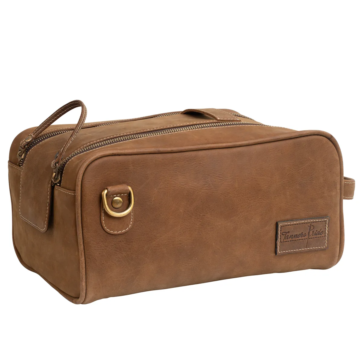 Tanners Pride Goliath Magnetic Motorcycle Tank Bag | Genuine Leather Touring Bag - Tobacco Brown Handcrafted Full-Grain Leather (View 5)