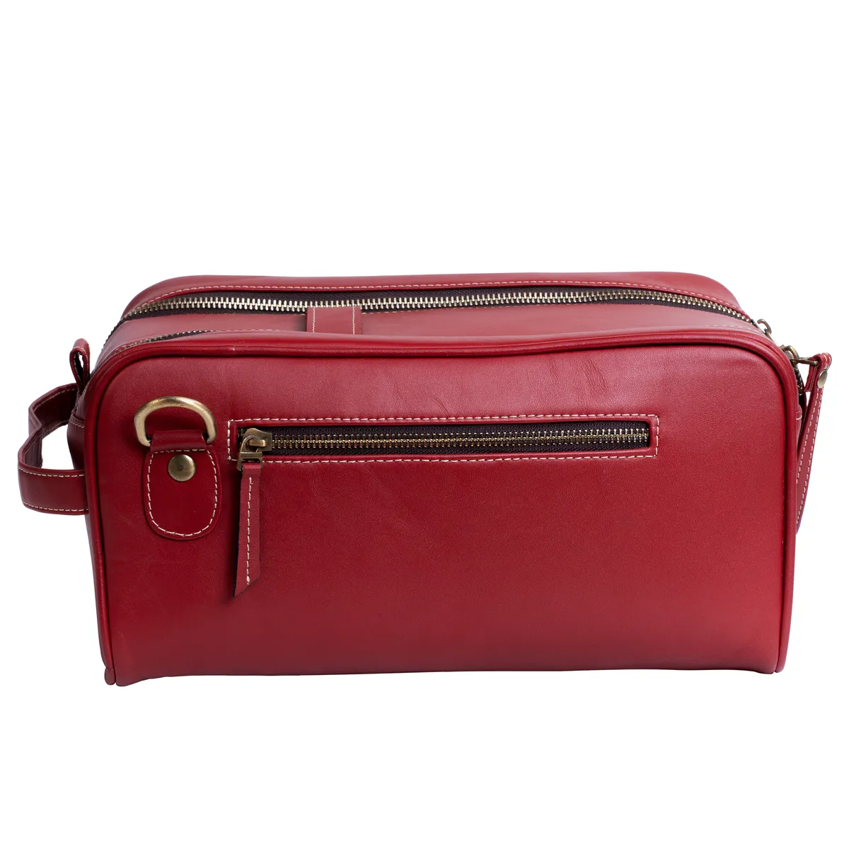 Tanners Pride Goliath Magnetic Motorcycle Tank Bag | Genuine Leather Touring Bag - Vintage Red Handcrafted Full-Grain Leather (View 6)