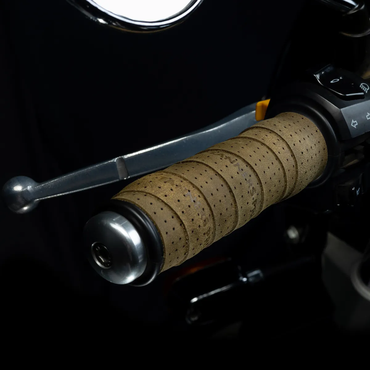 Tanners Pride Genuine Leather Motorcycle Handle Grip Wraps - Forest Green Handcrafted Full-Grain Leather (View 8)