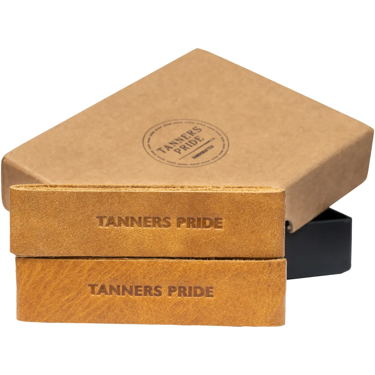 Tanners Pride Genuine Leather Motorcycle Handle Grip Wraps - Mustard Handcrafted Full-Grain Leather (View 7)