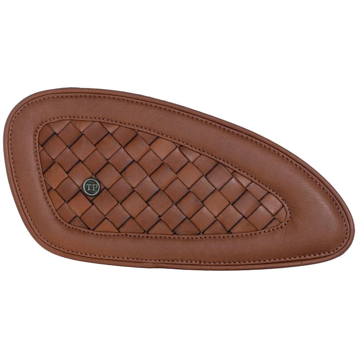 Tanners Pride Handweaved Tankpads (Interceptor 650) - Natural Tan Handcrafted Full-Grain Leather (View 1)