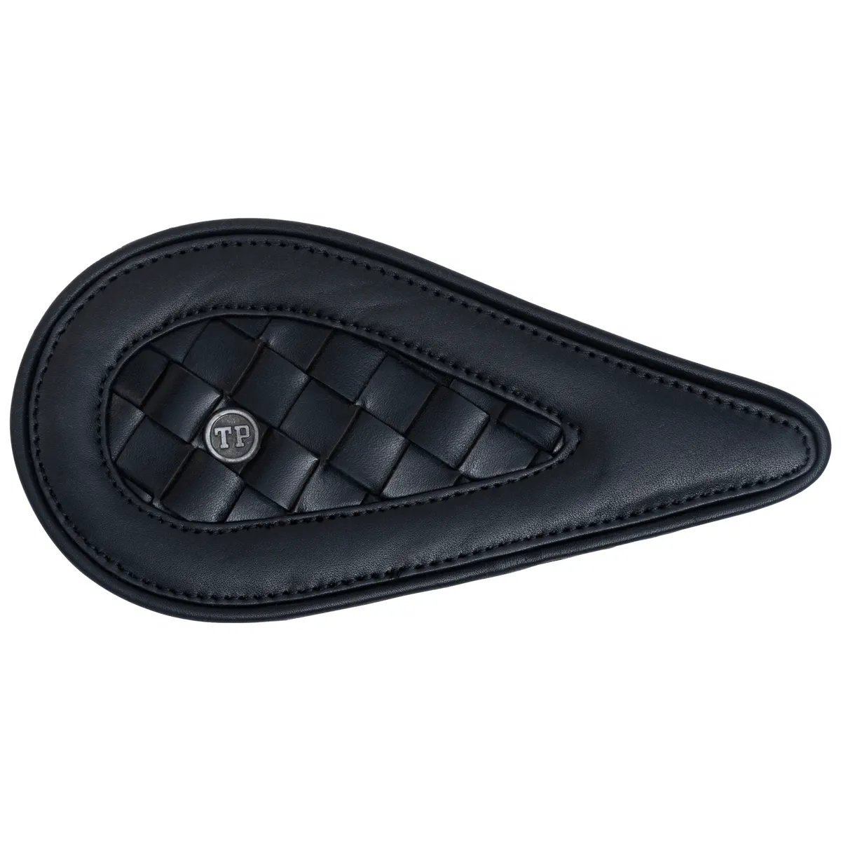 Tanners Pride Handweaved Tankpads (Meteor 350) - Midnight Black Handcrafted Full-Grain Leather (View 1)