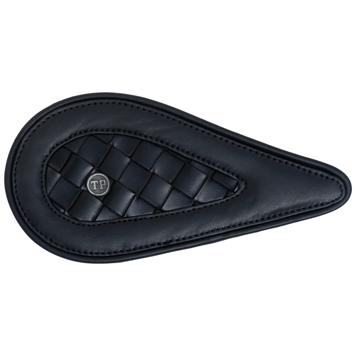 Tanners Pride Handweaved Tankpads (Super Meteor 650) - Midnight Black Handcrafted Full-Grain Leather (View 2)