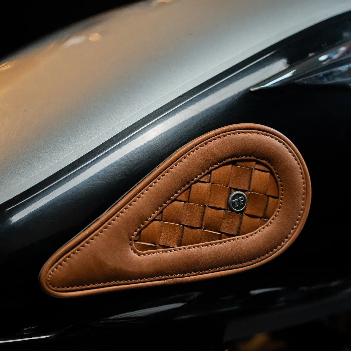 Tanners Pride Handweaved Tankpads (Super Meteor 650) - Natural Tan Handcrafted Full-Grain Leather (View 6)
