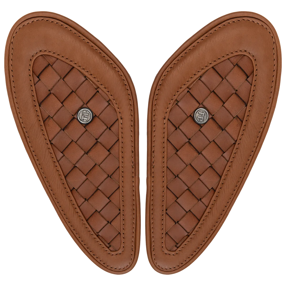Tanners Pride Handweaved Tankpads (Triumph) - Natural Tan Handcrafted Full-Grain Leather (View 5)