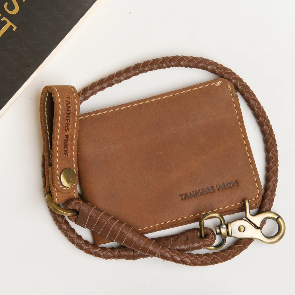 Tanners Pride Hunter Biker's Leather Wallet with Chain - Natural Tan Handcrafted Full-Grain Leather (View 6)