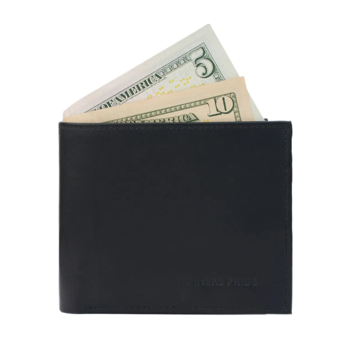 Tanners Pride Lewi Vertical Flip Men's Leather Wallet - Midnight Black Handcrafted Full-Grain Leather (View 1)