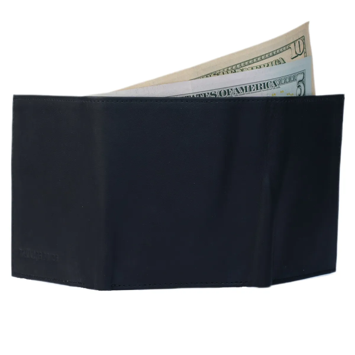 Tanners Pride Macon Genuine Leather RFID Wallet for Men | Tri-Fold Wallet - Midnight Black Handcrafted Full-Grain Leather (View 1)