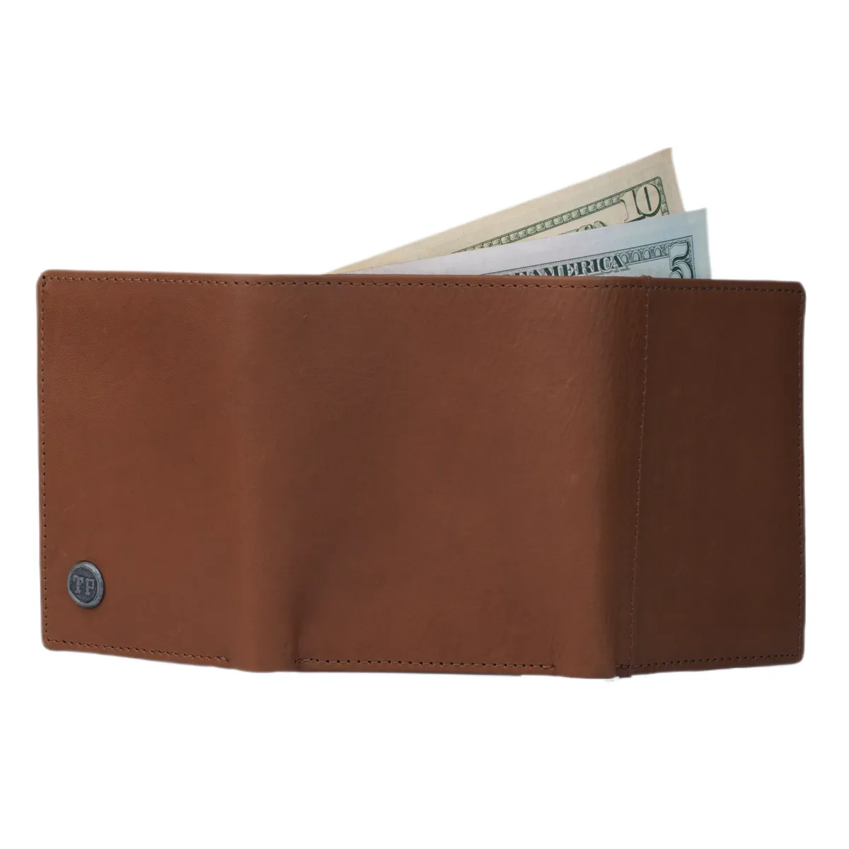 Tanners Pride Macon Genuine Leather RFID Wallet for Men | Tri-Fold Wallet - Natural Tan Handcrafted Full-Grain Leather (View 1)