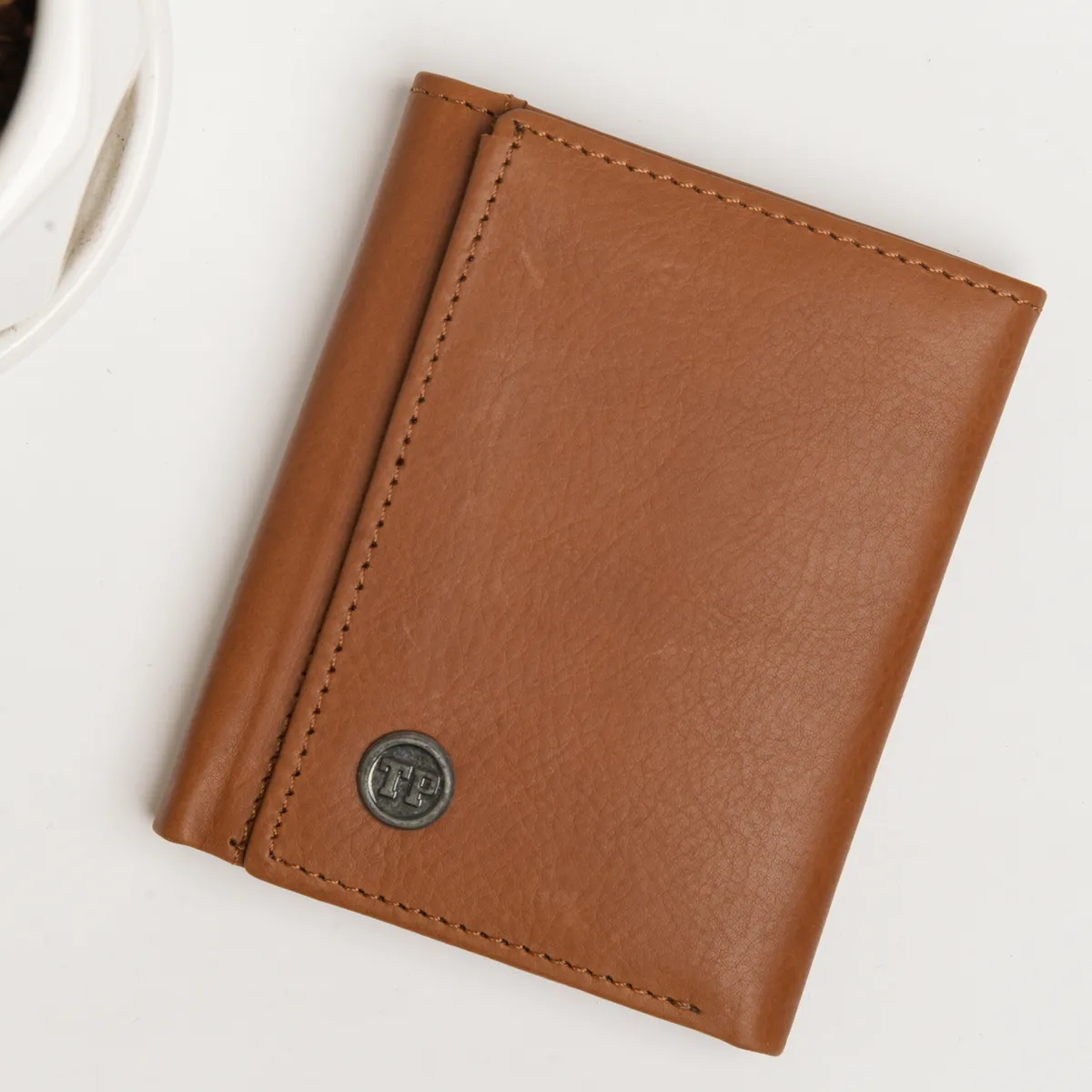 Tanners Pride Macon Genuine Leather RFID Wallet for Men | Tri-Fold Wallet - Natural Tan Handcrafted Full-Grain Leather (View 8)