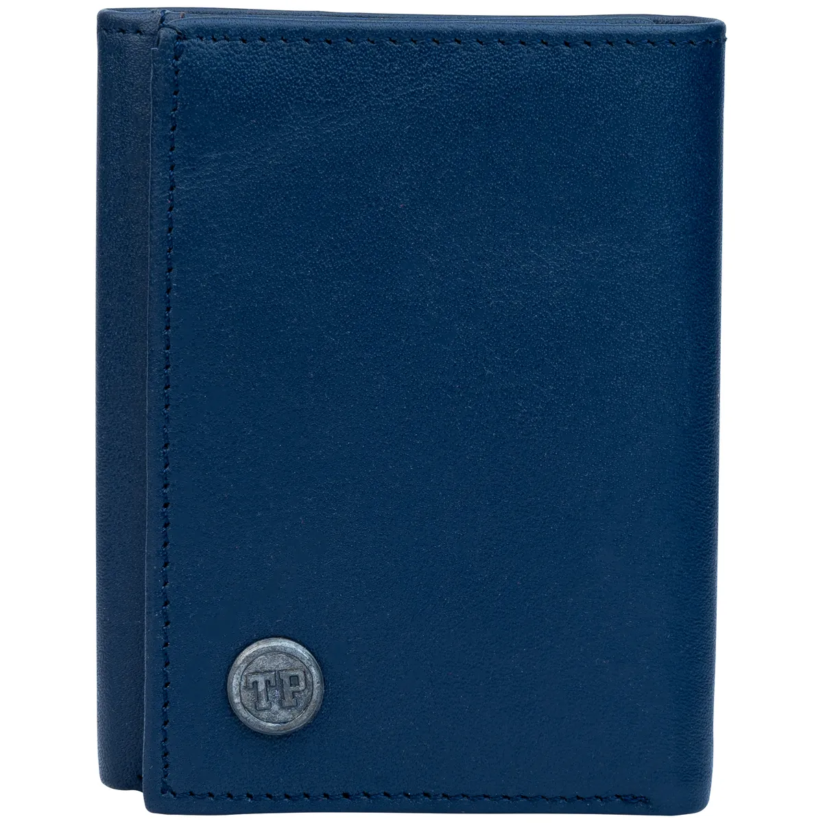 Tanners Pride Macon Genuine Leather RFID Wallet for Men | Tri-Fold Wallet - Navy Blue Handcrafted Full-Grain Leather (View 5)