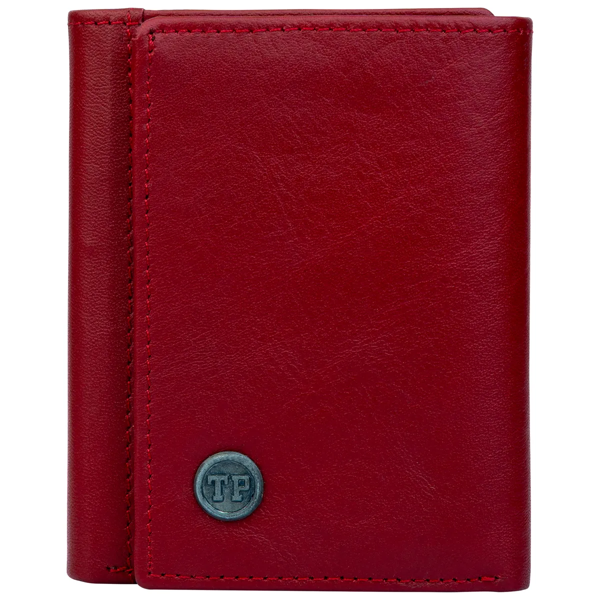 Tanners Pride Macon Genuine Leather RFID Wallet for Men | Tri-Fold Wallet - Vintage Red Handcrafted Full-Grain Leather (View 2)