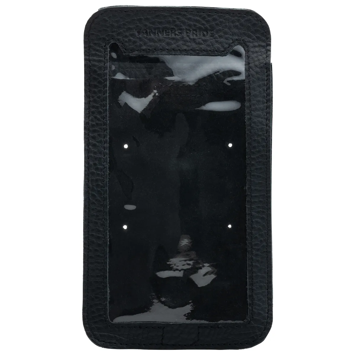 Tanners Pride Magnetic Phone Pouch - Midnight Black Handcrafted Full-Grain Leather (View 2)