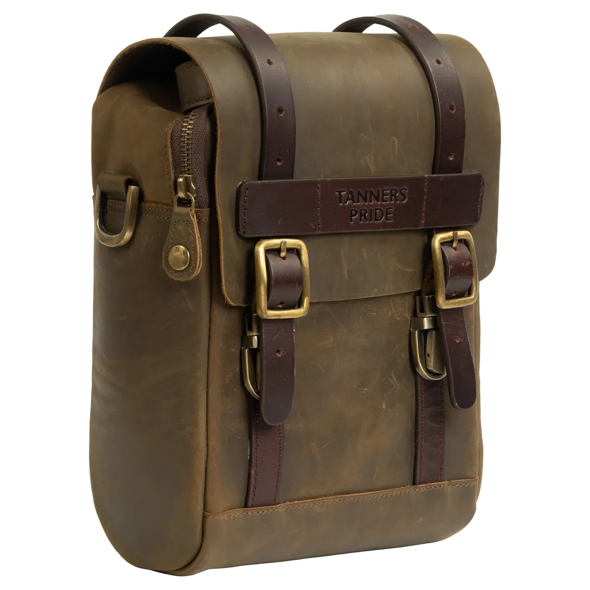 Tanners Pride Magnetic Rockstar Bag - Army Green Handcrafted Full-Grain Genuine Leather (View 5)