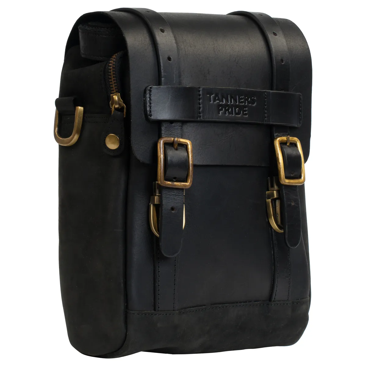 Tanners Pride Magnetic Rockstar Bag - Midnight Black Handcrafted Full-Grain Leather (View 6)