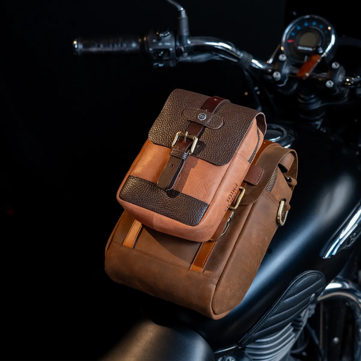 Tanners Pride Magnetic Rockstar Bag - Natural Tan Handcrafted Full-Grain Leather (View 9)