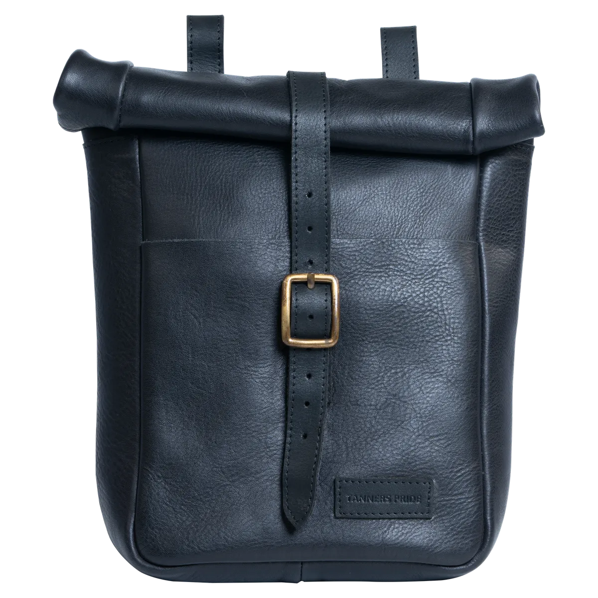 Tanners Pride Mini Leather Motorcycle Pannier Bag | Compact Saddle Bag - Midnight Black Handcrafted Full-Grain Leather (View 7)