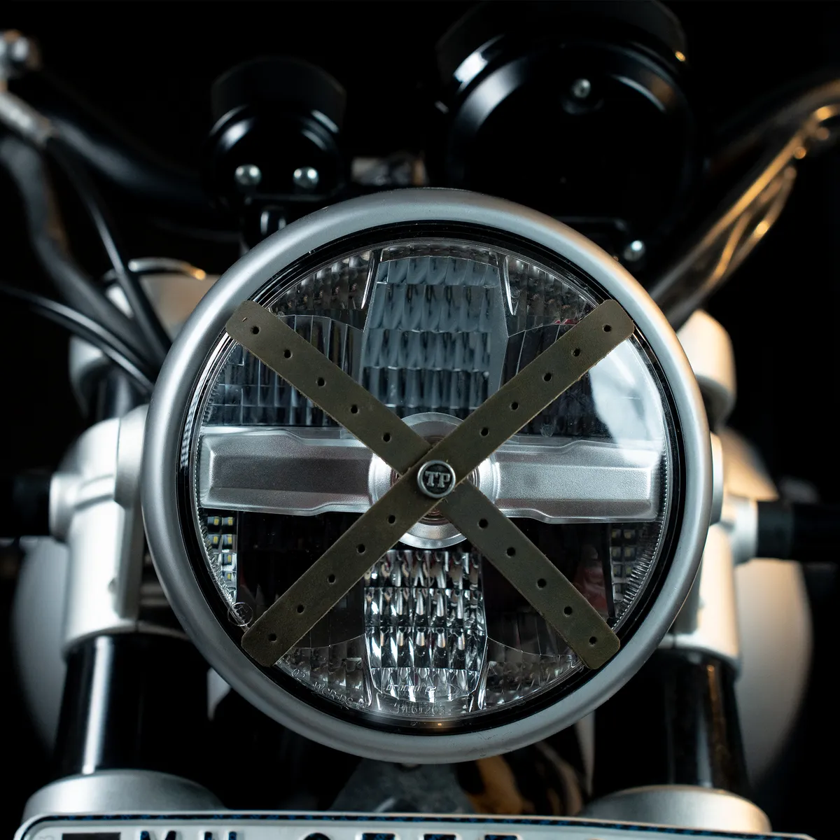 Tanners Pride Perforated Headlight Cross - Forest Green Handcrafted Full-Grain Leather (View 5)