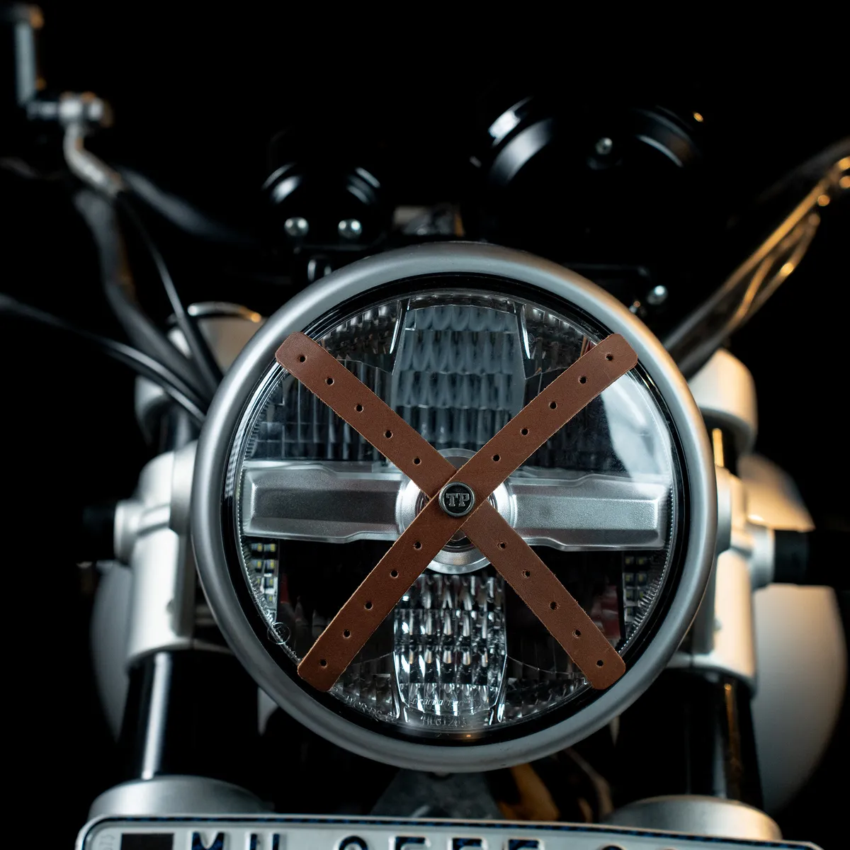 Tanners Pride Perforated Headlight Cross - Natural Tan Handcrafted Full-Grain Leather (View 2)