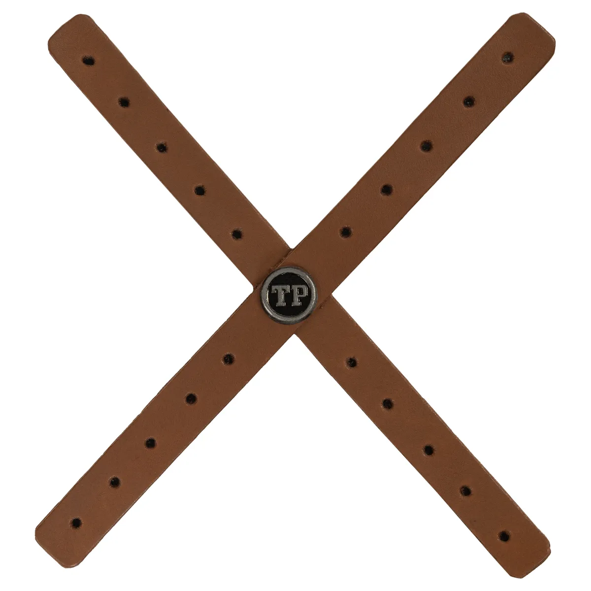 Tanners Pride Perforated Headlight Cross - Natural Tan Handcrafted Full-Grain Leather (View 3)