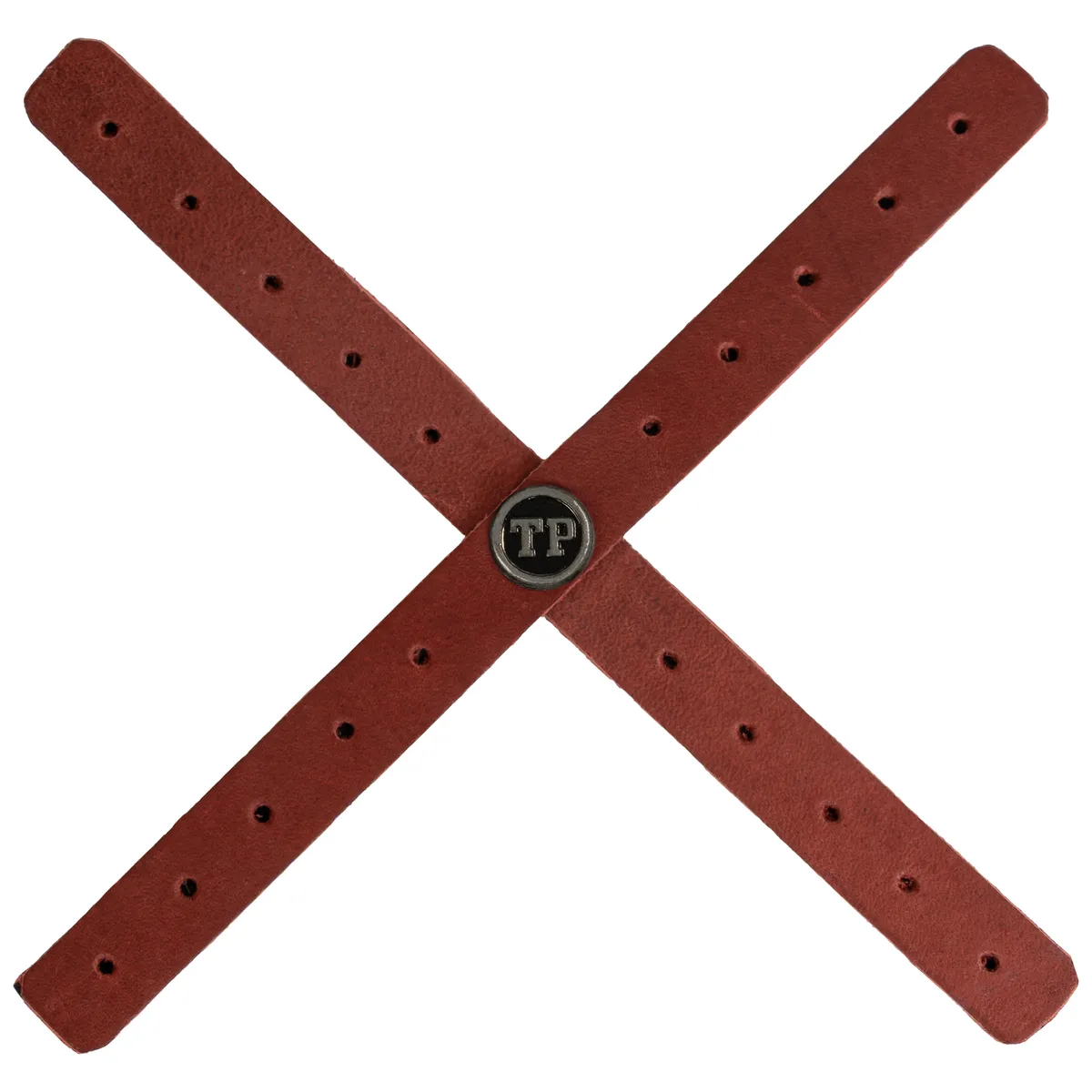 Tanners Pride Perforated Headlight Cross - Vintage Red Handcrafted Full-Grain Leather (View 2)