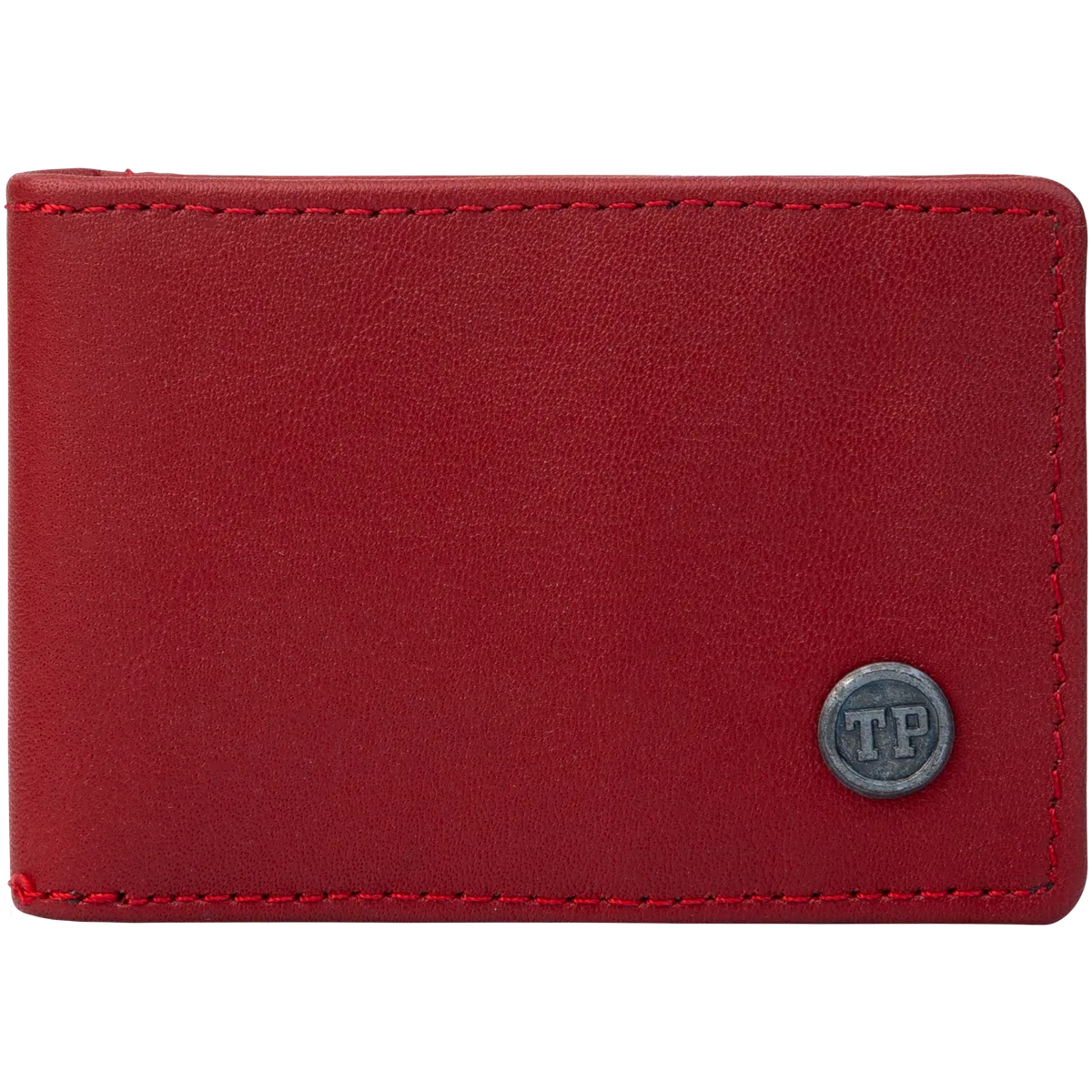 Tanners Pride Peter magnetic card case wallet - Vintage Red Handcrafted Full-Grain Leather (View 5)