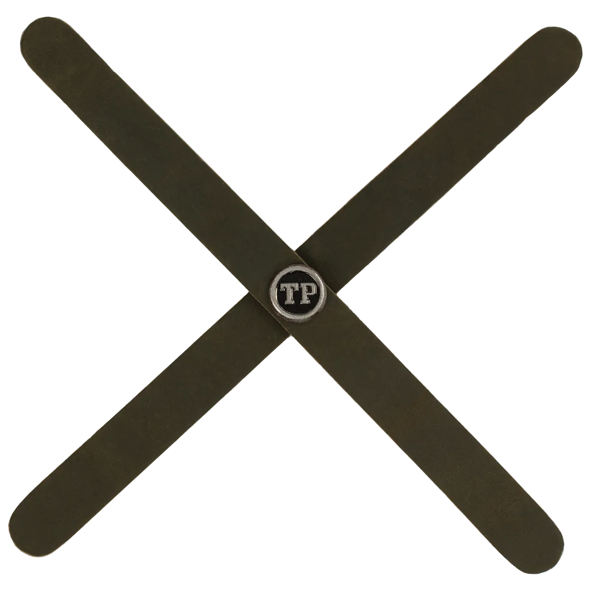 Tanners Pride Plain Headlight Cross - Forest Green Handcrafted Full-Grain Leather (View 4)