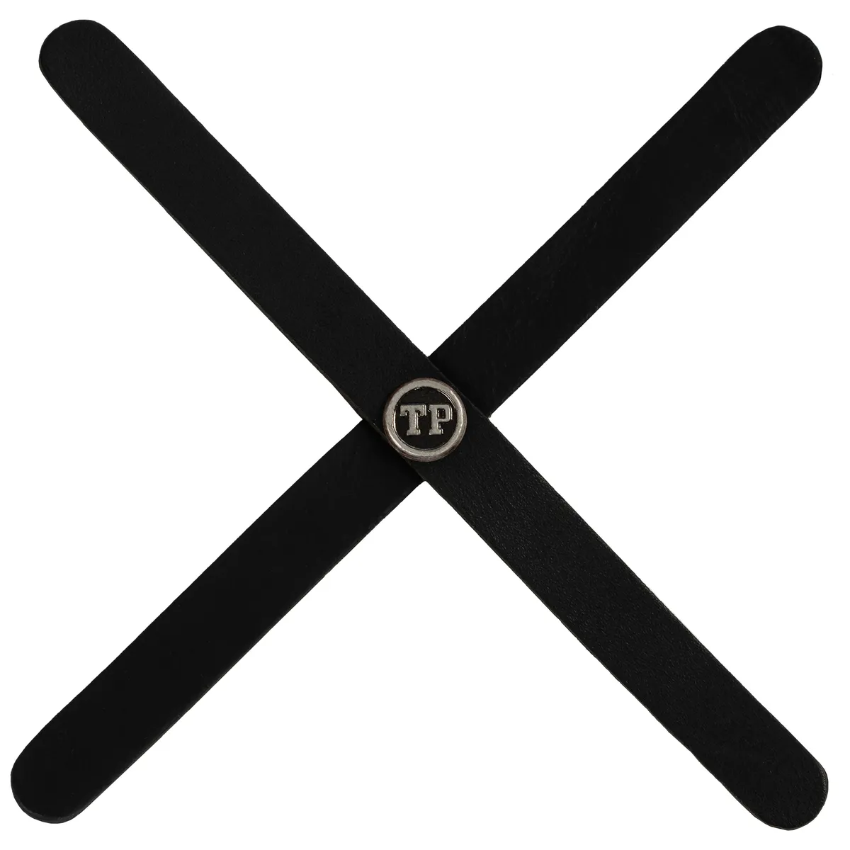 Tanners Pride Plain Headlight Cross - Midnight Black Handcrafted Full-Grain Leather (View 3)