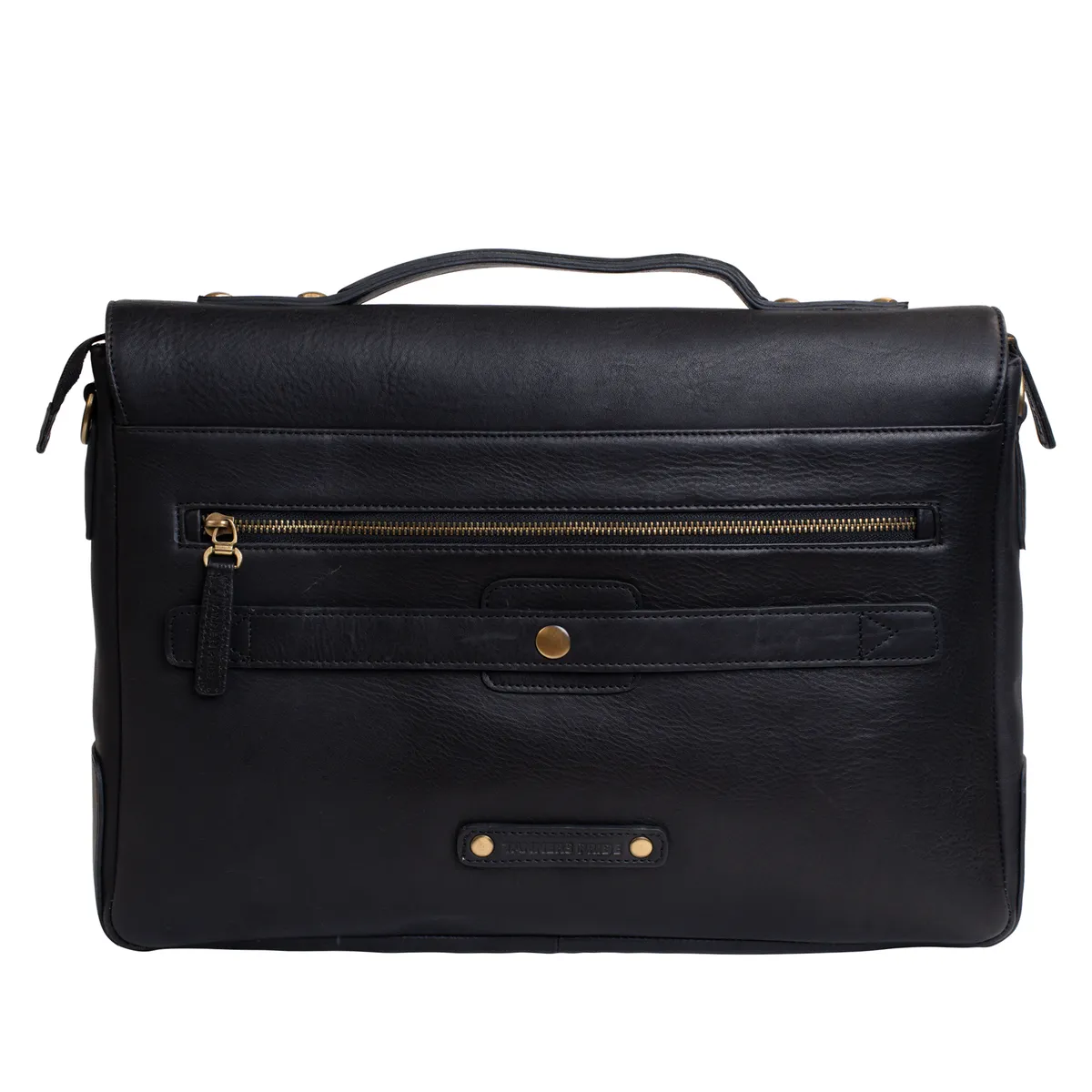 Tanners Pride Protector Genuine Leather Laptop Bag for Men | Office Briefcase - Midnight Black Handcrafted Full-Grain Leather (View 1)