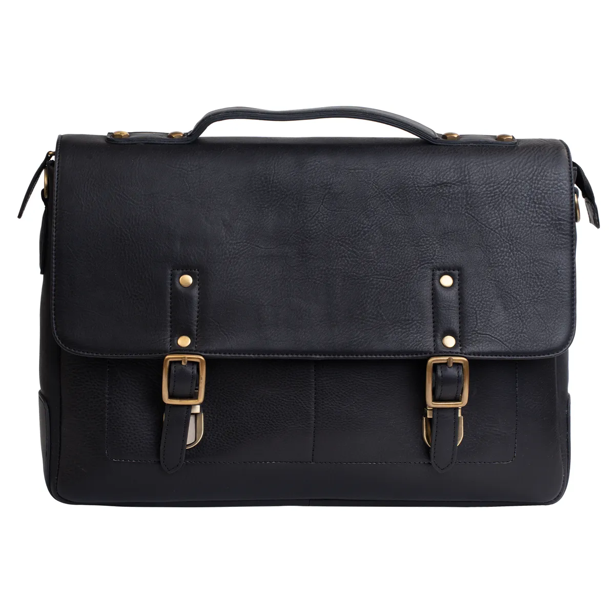 Tanners Pride Protector Genuine Leather Laptop Bag for Men | Office Briefcase - Midnight Black Handcrafted Full-Grain Leather (View 12)